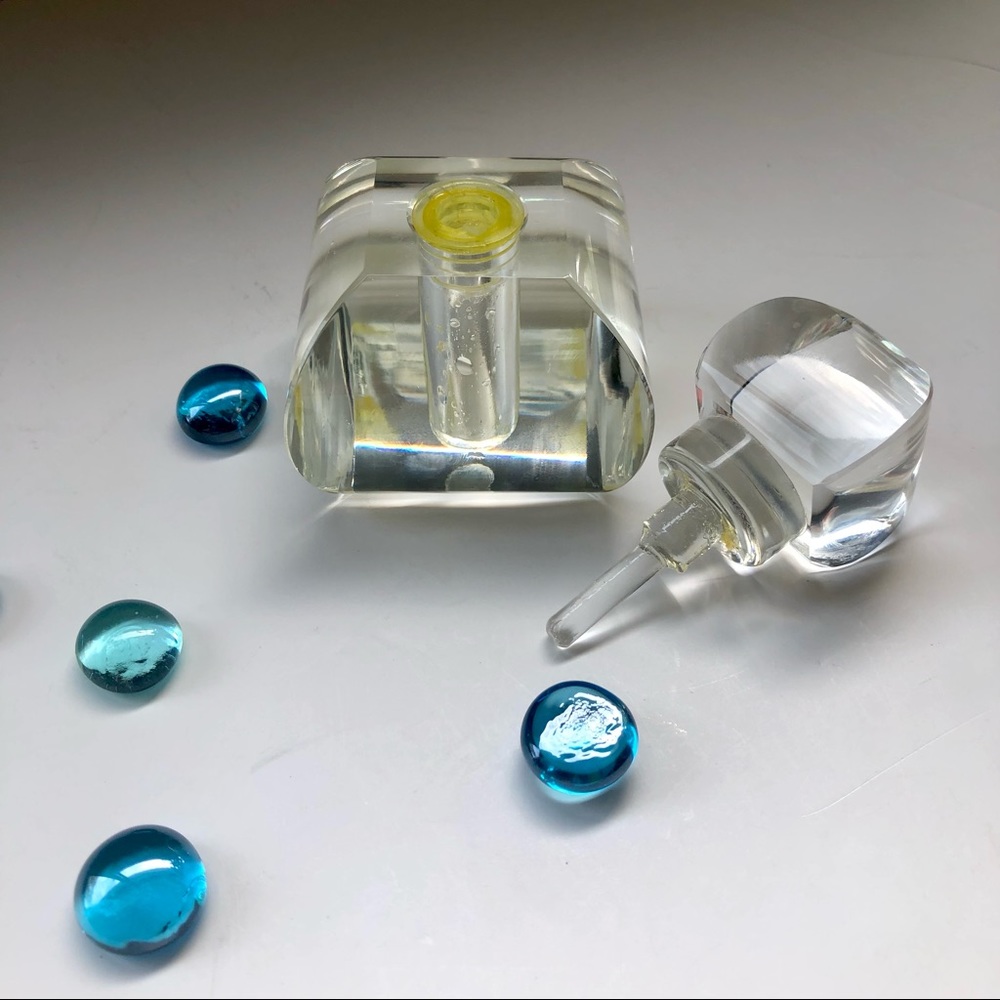 Vintage Two Piece Glass Perfume Bottle - Picture 3 of 8